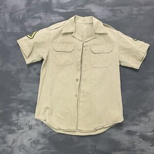 vintage US military shirt‎ mens medium khaki  Vietnam War era